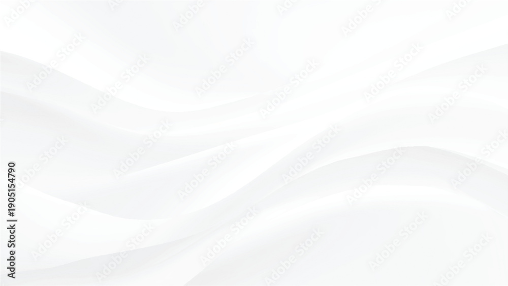 Fototapeta premium White wavy abstract background with smooth curves