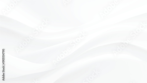 White wavy abstract background with smooth curves