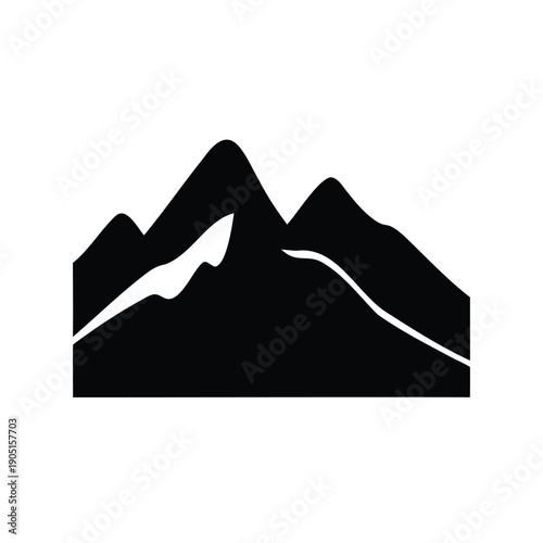 Assorted minimalist black silhouette icons set, including food, people, nature and character symbols.