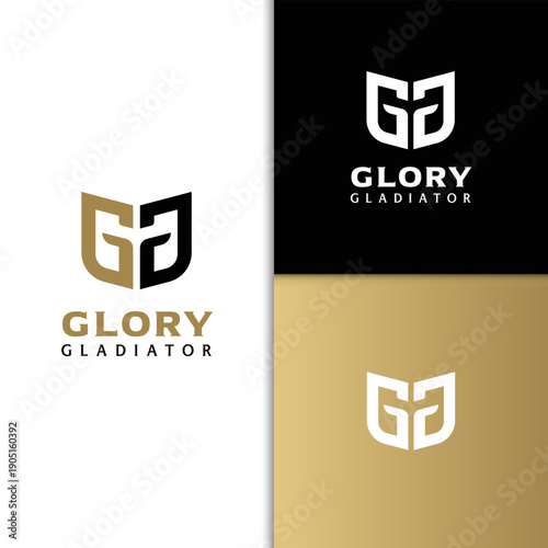 Initial letter GG logo design