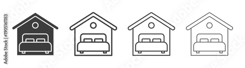 Accomodation icon. flat stroke linear simple trend modern logotype design