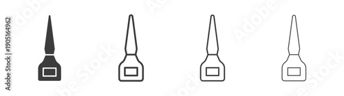 Eyeliner bottle icon. flat stroke linear simple trend modern logotype design