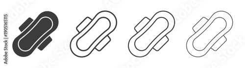 Feminine hygiene pad icon. flat stroke linear simple trend modern logotype design