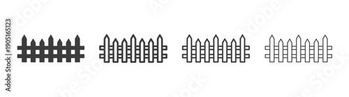 Fence icon. flat stroke linear simple trend modern logotype design