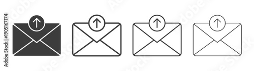 Inbox icon. flat stroke linear simple trend modern logotype design