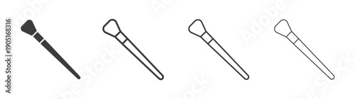 Makeup brush icon. flat stroke linear simple trend modern logotype design