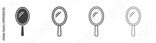 Makeup mirror icon. flat stroke linear simple trend modern logotype design