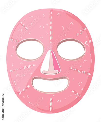 Beauty facial mask for skin rejuvenation and spa treatment marketing project Graphic Asset