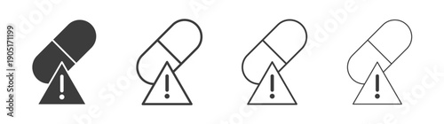 Overdose icon. flat stroke linear simple trend modern logotype design