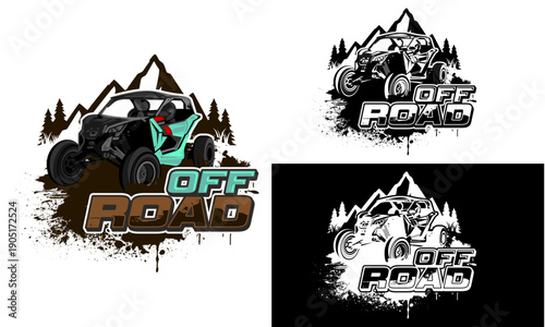 logo template extreme off road atv racing vector