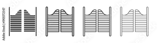 Saloon door icon. flat stroke linear simple trend modern logotype design