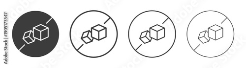 Sugar free icon. flat stroke linear simple trend modern logotype design