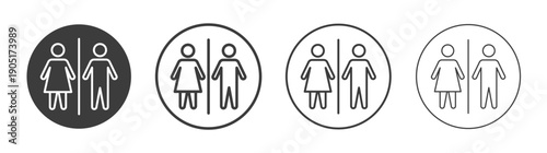 Toilet icon. flat stroke linear simple trend modern logotype design