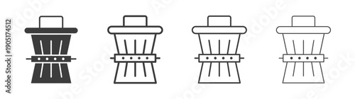 Waste reduction icon. flat stroke linear simple trend modern logotype design