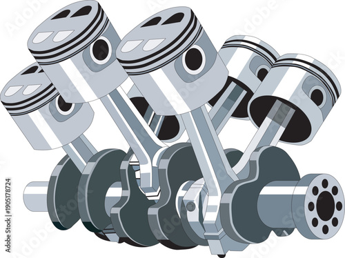 piston part for crankshaft for car and truck