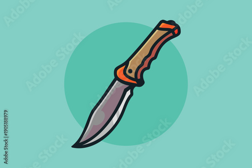 Hiking Knife Cartoon Style