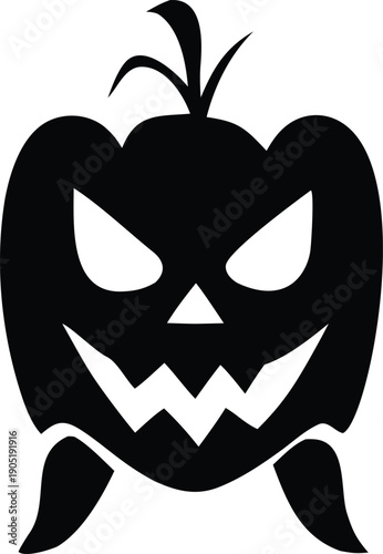 Creative jack o lantern design with a unique and terrifying expression