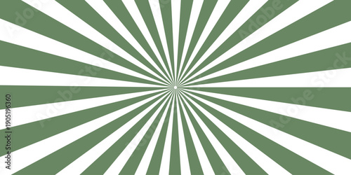 An abstract green grunge background featuring a vintage sunburst design with light rays and a retro paper texture illustration