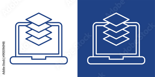 Platform Blue And White Icon Style Collection