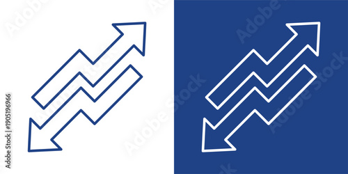 Volatility Blue And White Icon Style Collection