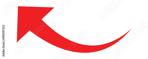 Red curved upward arrow illustrating growth , success , and progress  symbol . Dynamic upward arrow curve
symbolizing progress, growth, and success in business and finance. Vector illustration.