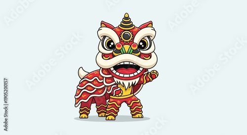 Chinese Lion Dance Mask.