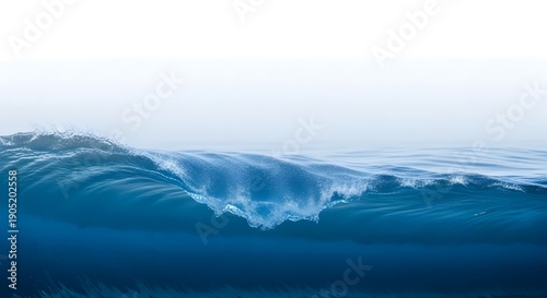 Crashing ocean wave on a calm sea