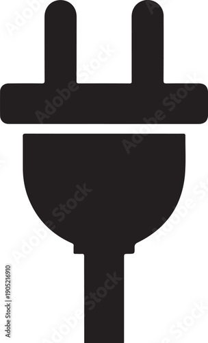 Black plug and socket outline white