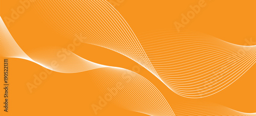 abstract simple creative orange white blend wave line design.