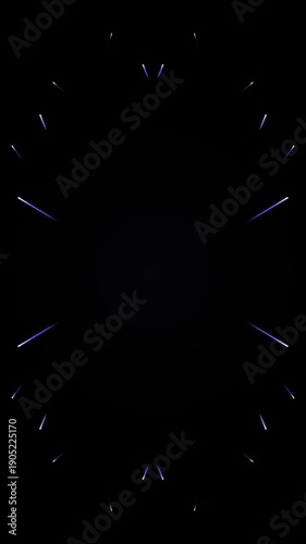 Abstract Blue Radial Light Burst Motion Background. Symmetric Neon Line Expansion Loop. Perfect for technology, sci-fi, presentation, digital visual