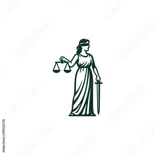 Themis Justice Goddess Logo