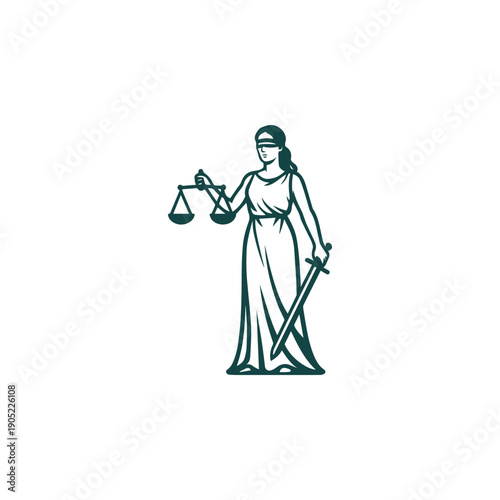 Themis Justice Goddess Logo