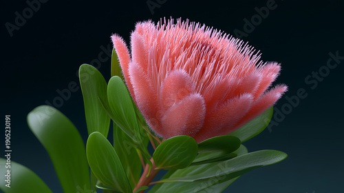 A close-up shot of a beautiful pink flower in full bloom