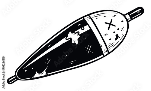 Classic fishing float bobber essential equipment for anglers and outdoor enthusiasts representing a love for recreational water sports activities and leisure moments