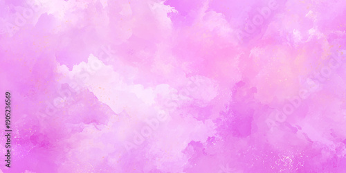 An abstract watercolor wash in varying shades of pink and lilac creates a soft dreamy background texture