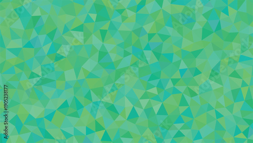 A bright and cheerful mosaic of numerous small interconnected geometric shapes creates a refreshing green pattern