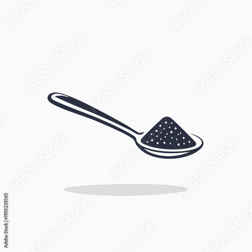 Spoonful of Powder: Simple and Clean Illustration for Food Related Projects