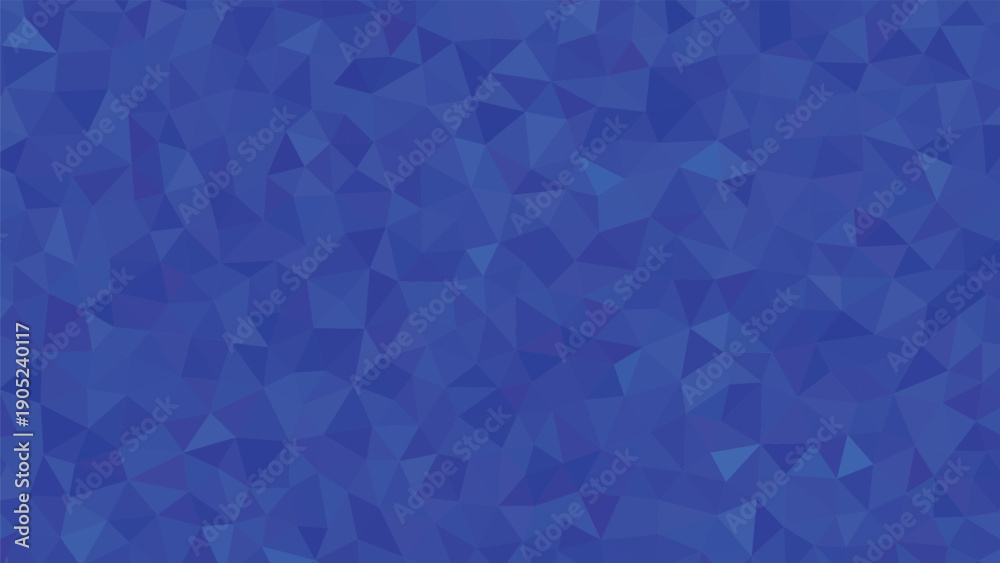 Obraz premium Deep blue geometric triangle pattern creates an immersive low poly surface texture with vibrant tones