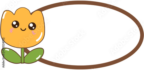 Yellow Flower Name Tag 