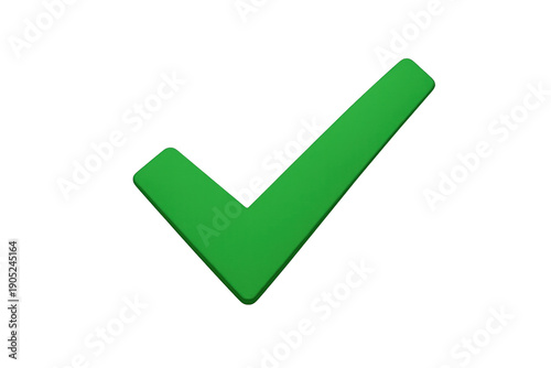 Free Download Green check mark 3d icon symbolizing success, approval, confirmation, completion, and positive results on a transparent background - GFXLoad