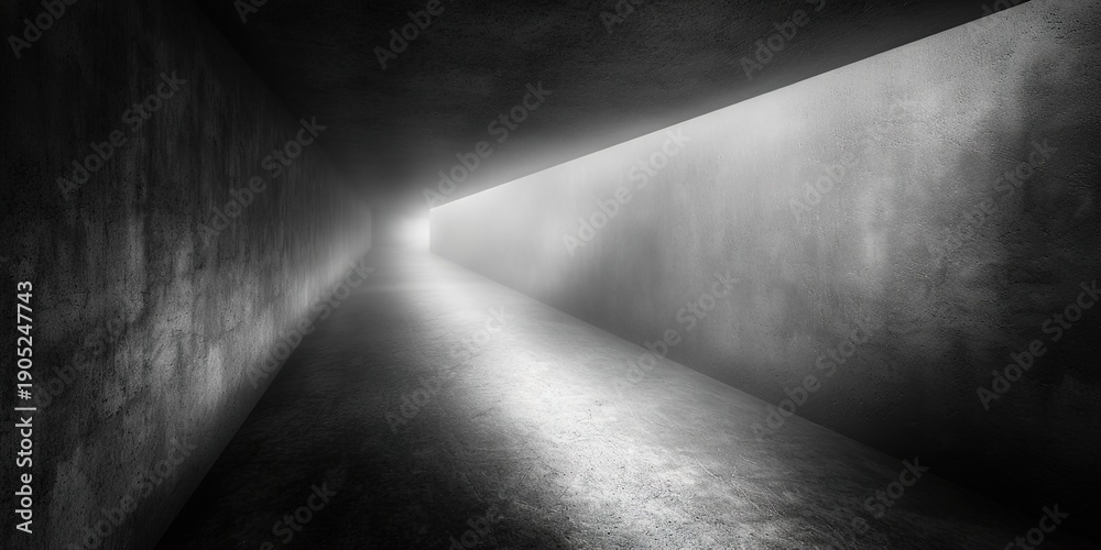 custom made wallpaper toronto digitalDark Tunnel with Dramatic Light Beam and Shadowy Walls