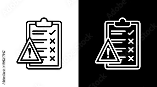 Risk Black White Icon Set Design 