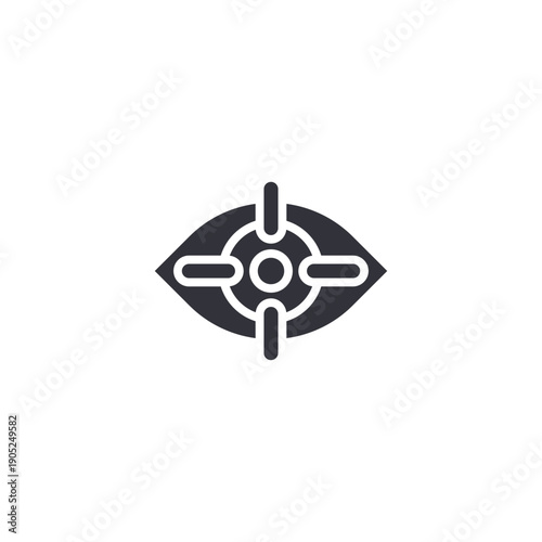 Focus target with crosshair icon illustrating precision strategy, market positioning, and accurate business targeting.