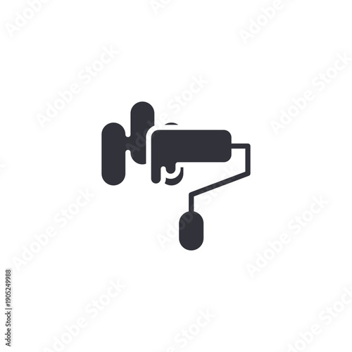 Wall-mounted lamp or spotlight icon representing interior lighting solutions, illumination design, and decorative fixtures.