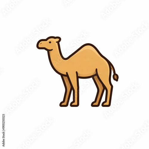  Vektor Camel Flat Icon Illustration