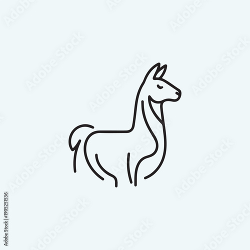 Line Art Lama Logo