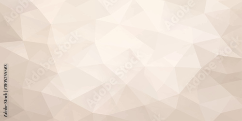 Creative geometric triangle pattern vector featuring a futuristic polygonal mosaic texture with light origami paper shapes for a stylish abstract art backdrop