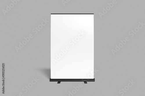 Realistic Mini Roll Up Banner Blank