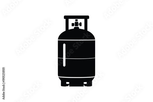 Gas cylinder isolated on white background. propane bottle illustration for cooking and heating