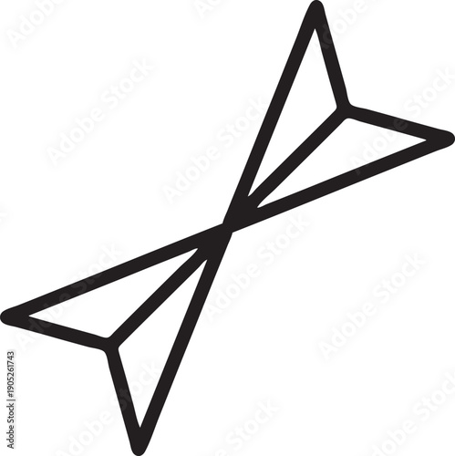 3d illustration of an abstract geometric shape featuring a concept design of triangles and lines to create a vector star object symbol icon or sign